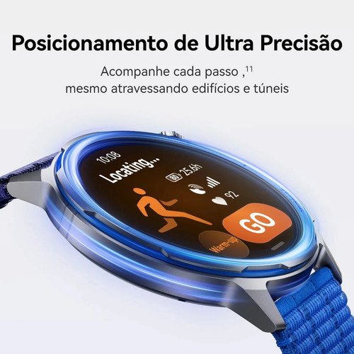 Smartwatch HUAWEI WATCH GT Runner 2 Bateria com Autonomia de Até 14 Dias Posicionamento de Precisão Modo Maratona Inteligente GPS ECG Compatível iOS e Android Preto Inclusa uma pulseira extra