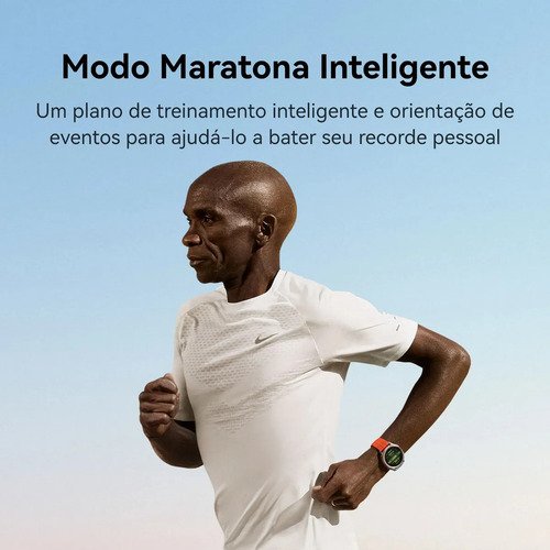 Smartwatch HUAWEI WATCH GT Runner 2 Bateria com Autonomia de Até 14 Dias Posicionamento de Precisão Modo Maratona Inteligente GPS ECG Compatível iOS e Android Preto Inclusa uma pulseira extra