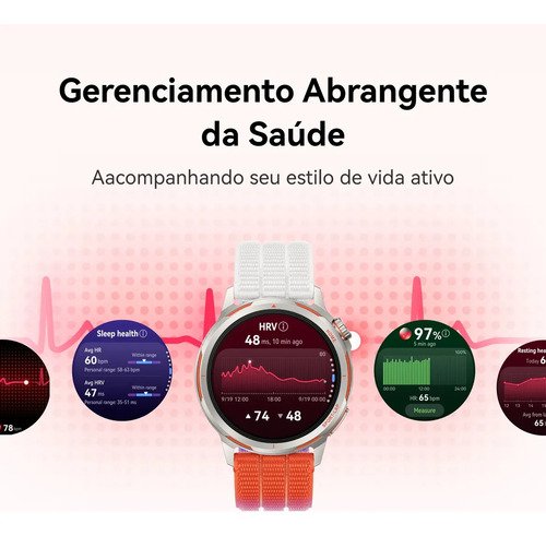 Smartwatch HUAWEI WATCH GT Runner 2 Bateria com Autonomia de Até 14 Dias Posicionamento de Precisão Modo Maratona Inteligente GPS ECG Compatível iOS e Android Preto Inclusa uma pulseira extra