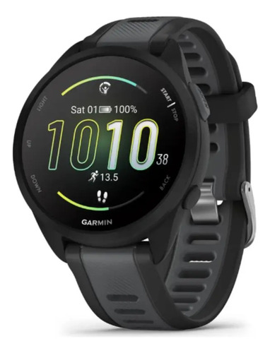 Smartwatch relogio garmin forerunner 165 43mm preto mesh cin