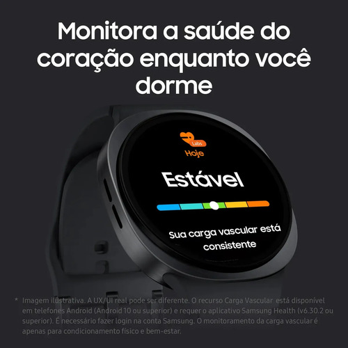 Smartwatch Samsung Galaxy Watch 8 40mm BT GPS, Branco com Pulseira Milanês Cinza-escuro