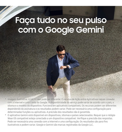 Smartwatch Samsung Galaxy Watch 8 40mm Prateado com Bluetooth e Wi-Fi
