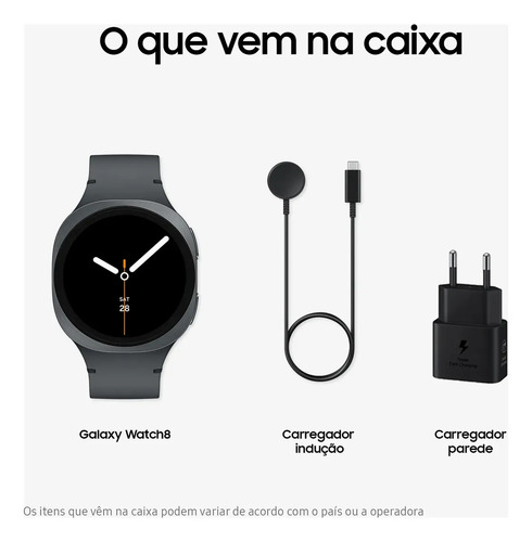 Smartwatch Samsung Galaxy Watch8 LTE de 40mm Grafite