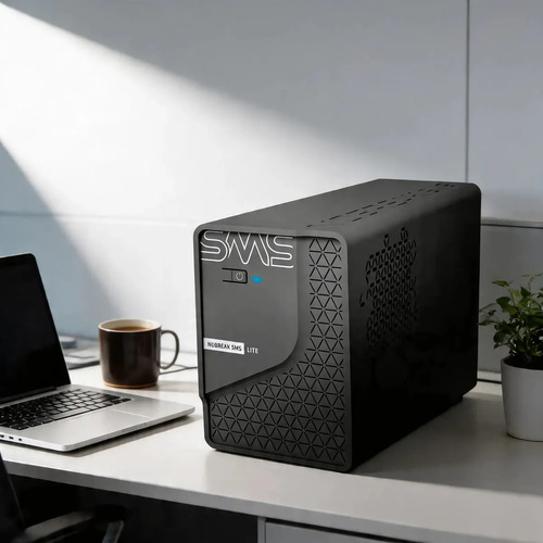 SMS NOBREAK LITE 600VA | 300W - BIVOLT ENT: 115/ 220V - SAÍDA: 115V - 4 TOMADAS - SENOIDAL P/ APROX. - 1 BAT. 12V 5AH - PN 29202