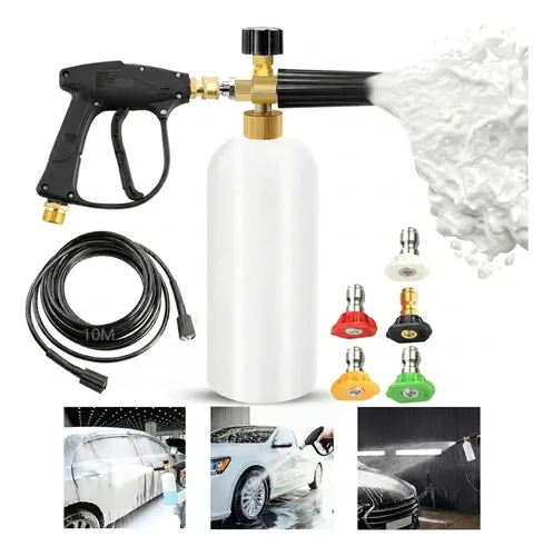 Snow foam engate registro bicos coloridos 10m mangueira