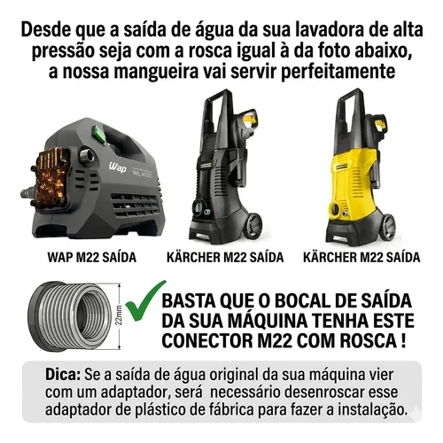 Snow Foam Engate Registro Bicos Coloridos 10m Mangueira
