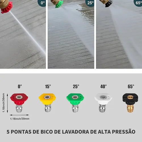 Snow Foam Engate Registro Bicos Coloridos 10m Mangueira
