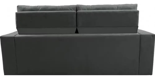 Sofá 3 Lugares Clean Retrátil Reclinável Cama Inbox - Cinza - Liso