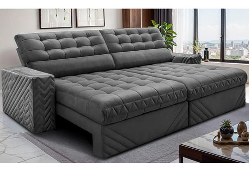 Sofa retratil e reclinavel 250m molas ensacadas max spring