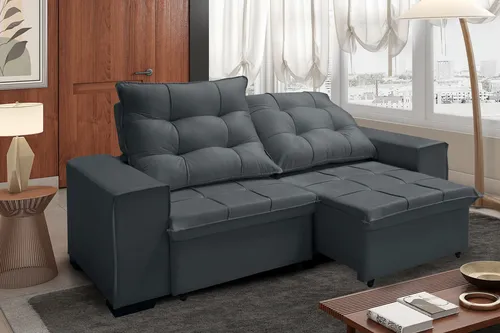 Sofa retratil reclinavel verona plus 150 velut hellen decor
