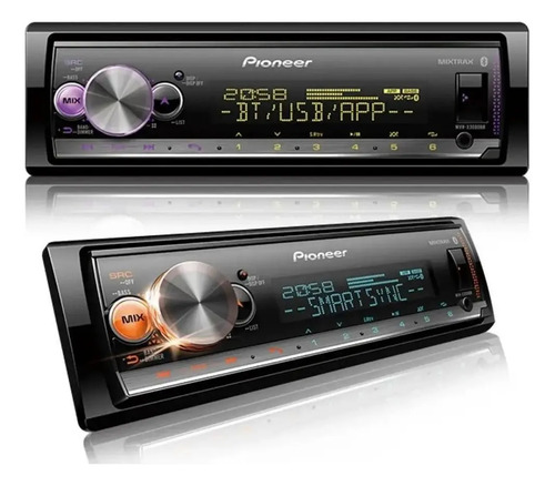 Som automotivo pioneer mvh x3000br bluetooth usb controle