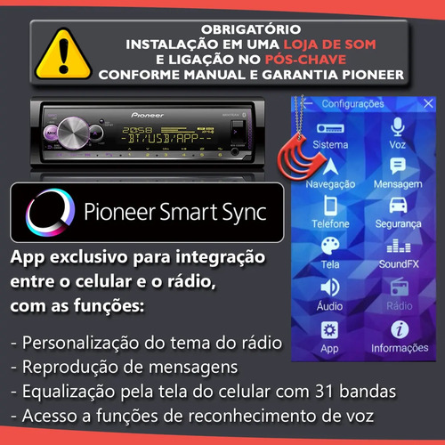 Som Automotivo Pioneer Mvh X3000bt Com Usb E Bluetooth