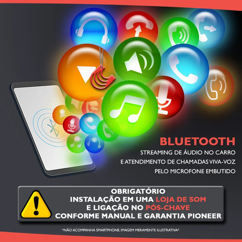 Som Automotivo Pioneer Mvh X3000bt Com Usb E Bluetooth