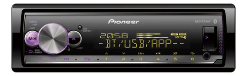 Som automotivo pioneer mvh x3000bt com usb e bluetooth e rad