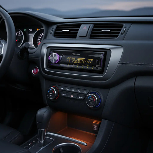 Som automotivo Pioneer Mvh X3000bt com usb e bluetooth e radio preto