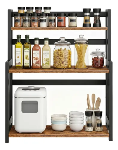 Songmics porta temperos organizador 3 niveis bambu