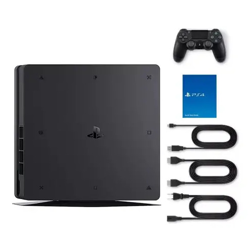 Sony Playstation 4 Ps4 Slim 500gb +2 Controles + Jogo