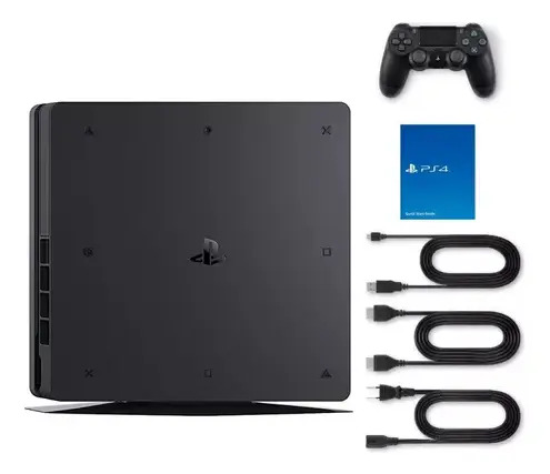 Sony Playstation 4 Ps4 Slim 500gb +2 Controles + Jogo