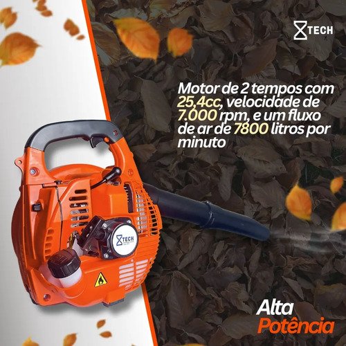 Soprador De Folhas Profissional A Gasolina 25,4cc 2 Tempos