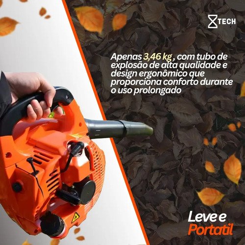 Soprador De Folhas Profissional A Gasolina 25,4cc 2 Tempos