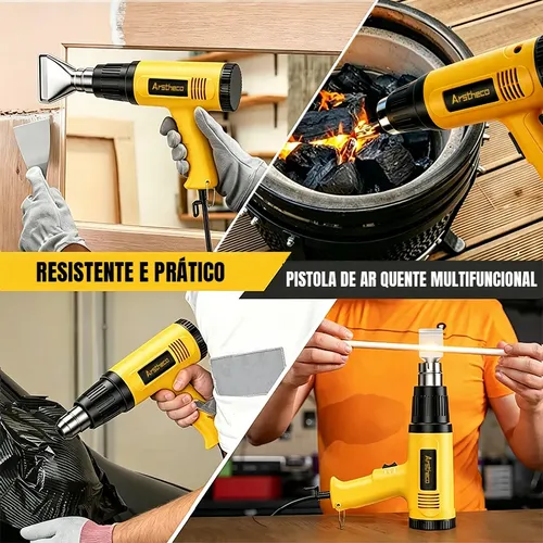 Soprador Térmico 2200w 220v Ar Quente Temperatura Até 550 °c
