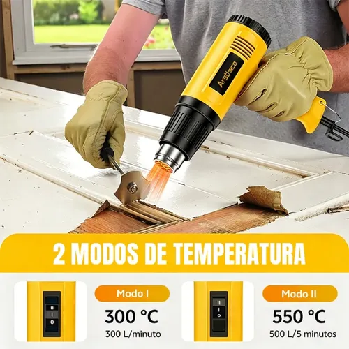 Soprador Térmico 2200w 220v Ar Quente Temperatura Até 550 °c