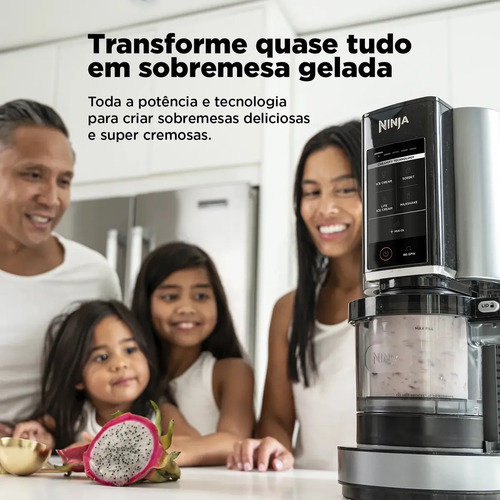 Sorveteira, Ninja, Creami, 7 Programas Auto-iQ, Tecnologia Creamify, 220 v