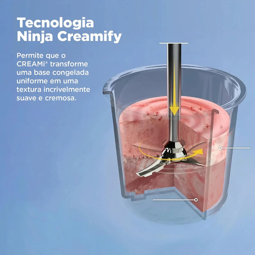 Sorveteira, Ninja, Creami, 7 Programas Auto-iQ, Tecnologia Creamify, 220 v
