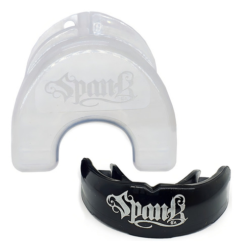 Spank protetor bucal profissional preto moldavel com estojo
