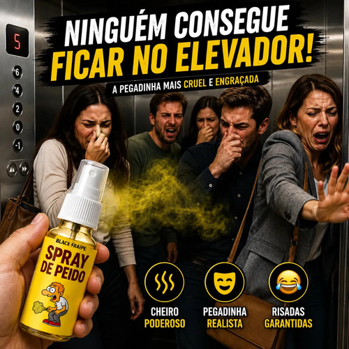 Spray Pum Peido Fedorento Pegadinha Viral Trollagem Brincadeira Perfume Fedido - Marca Black Raipe
