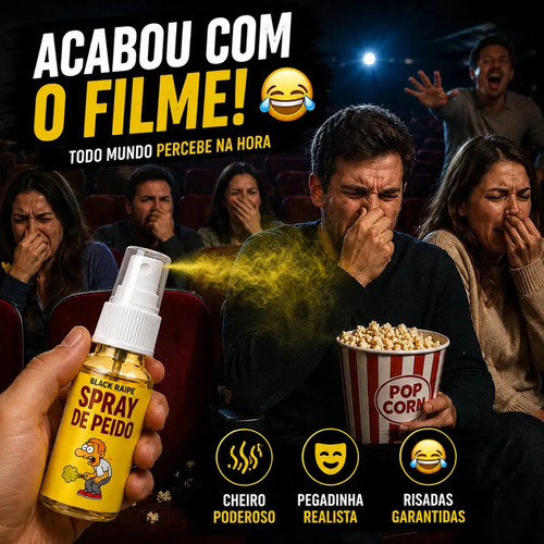 Spray Pum Peido Fedorento Pegadinha Viral Trollagem Brincadeira Perfume Fedido - Marca Black Raipe