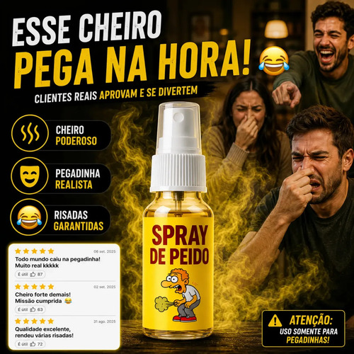 Spray Pum Peido Fedorento Pegadinha Viral Trollagem Brincadeira Perfume Fedido - Marca Black Raipe