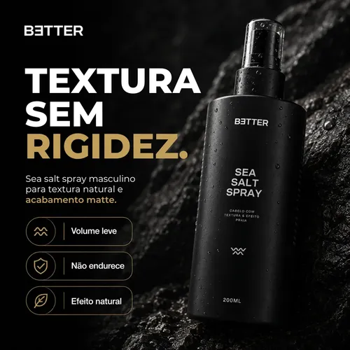 Spray Texturizador Cabelo Masculino Sea Salt Better 200ml