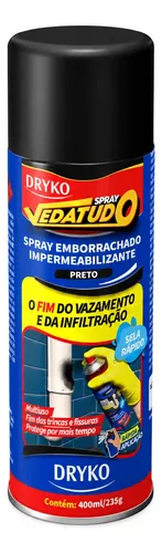 Spray vedatudo 400ml impermeabilizante emborrachado dryko