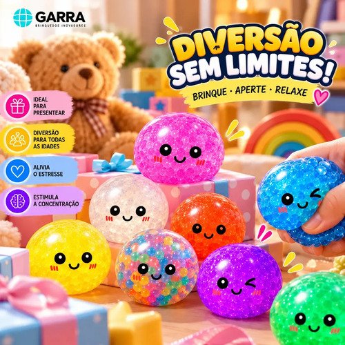 Squishy bolinha antiestresse colorida garra para criancas br