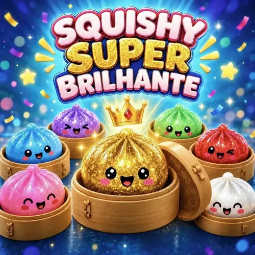 Squishy Brinquedo De Apertar Surpresa Raro Com Glitter Macio