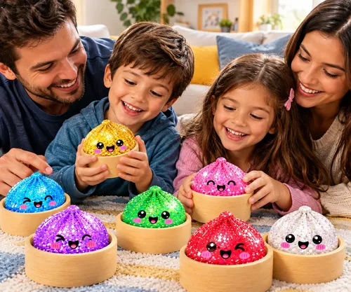Squishy Brinquedo De Apertar Surpresa Raro Com Glitter Macio