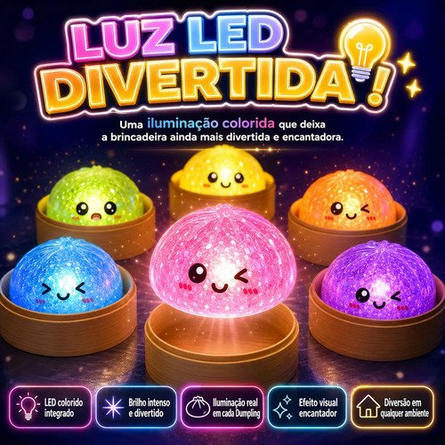 Squishy Sensorial com Luz LED Popsy Brinquedo de Apertar