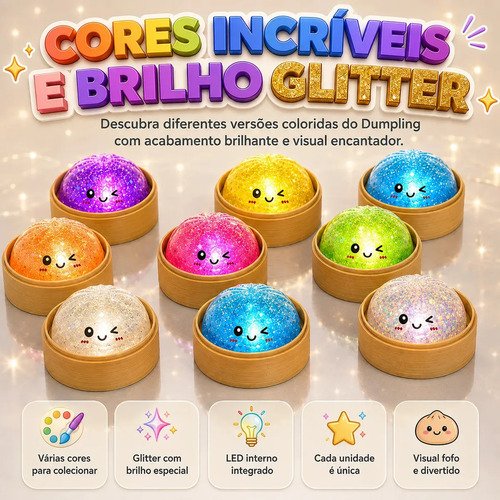 Squishy Sensorial com Luz LED Popsy Brinquedo de Apertar