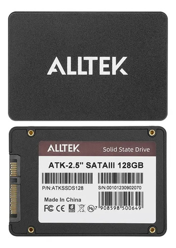 SSD AllTek 128GB SATA III 2.5 Interno para PC e Notebook