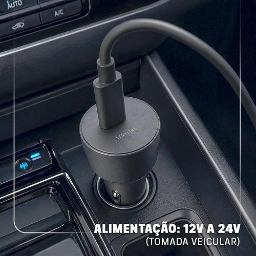 Starlink Mini Kit Adaptador Veicular E Cabo Usb-c Com 5m