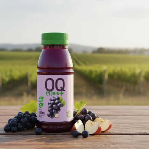 Suco De Uva E Maçã Oqmais+ Pet 180ml C/ 6 Un
