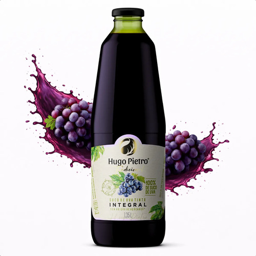 Suco de uva tinto integral hugo pietro 135 lts 100 suco