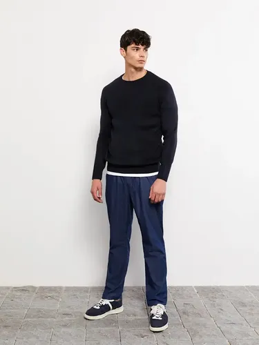 Suéter Blusa De Tricot Masculino Liso Blusa Lã Masculina