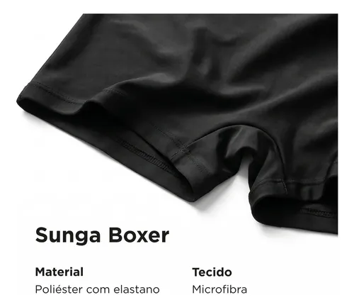 Sunga Boxer Masculina Box Praia Verão Fitness Microfibra