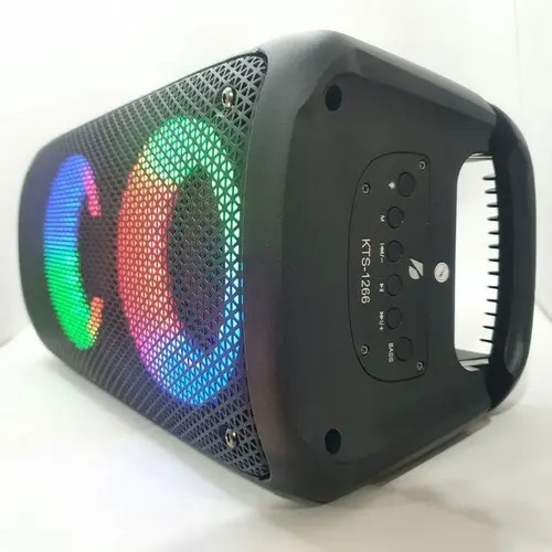Super Caixa De Som Completa Amplificada 200w 40 Cm De Altura Cor Preto