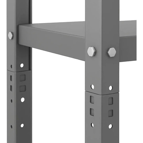 Super Estante/prateleira Aço 26 Modular 42x92x1,98 Com 5 Bandejas Colunas Tripartida Industrial