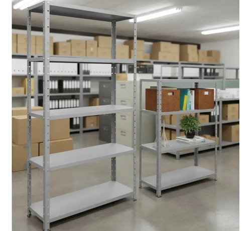 Super Estante/prateleira Aço 26 Modular 42x92x1,98 Com 5 Bandejas Colunas Tripartida Industrial