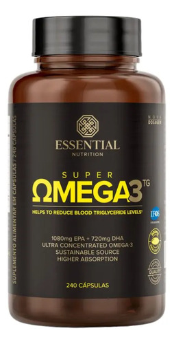 Super omega 3 tg essential nutrition 240 capsulas