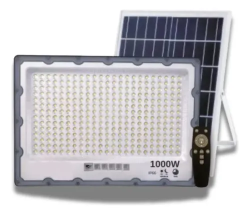 Super refletor solar 1000w luz branco frio c controle 6000k